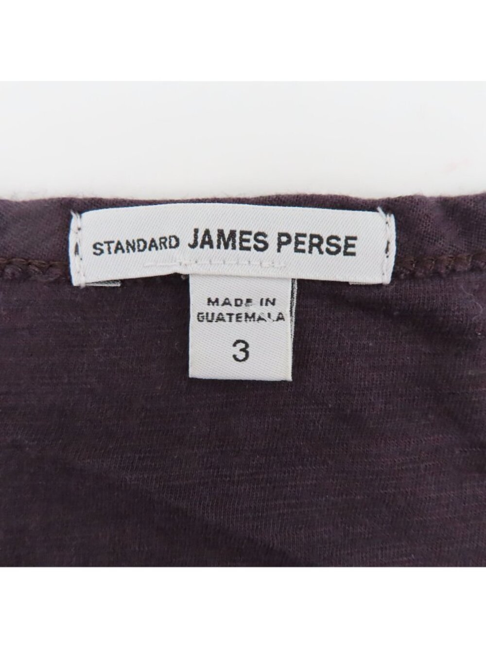 Standard James Perse Womens 3 Purple Gray Scoop Neck Burnout Tee T Shirt Top - Picture 5 of 9